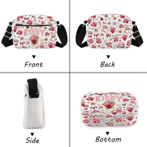 Video Game Character Crossbody Bag Canvas Unisex Portable Organizer - Picture 3 of 5